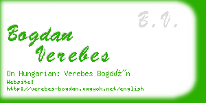 bogdan verebes business card